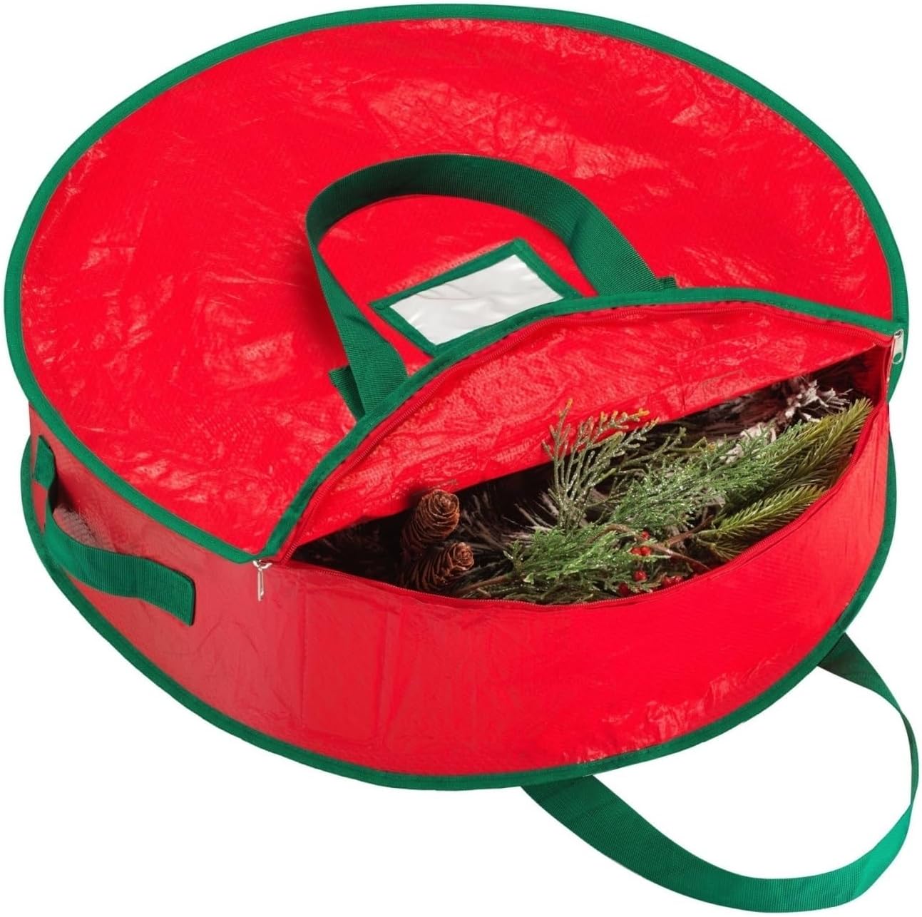 Storage Container for Tree Christmas Wreath Storage Bag with Handle Waterproof Fabric Material with Zipper Holiday Tree Bag(60cm)