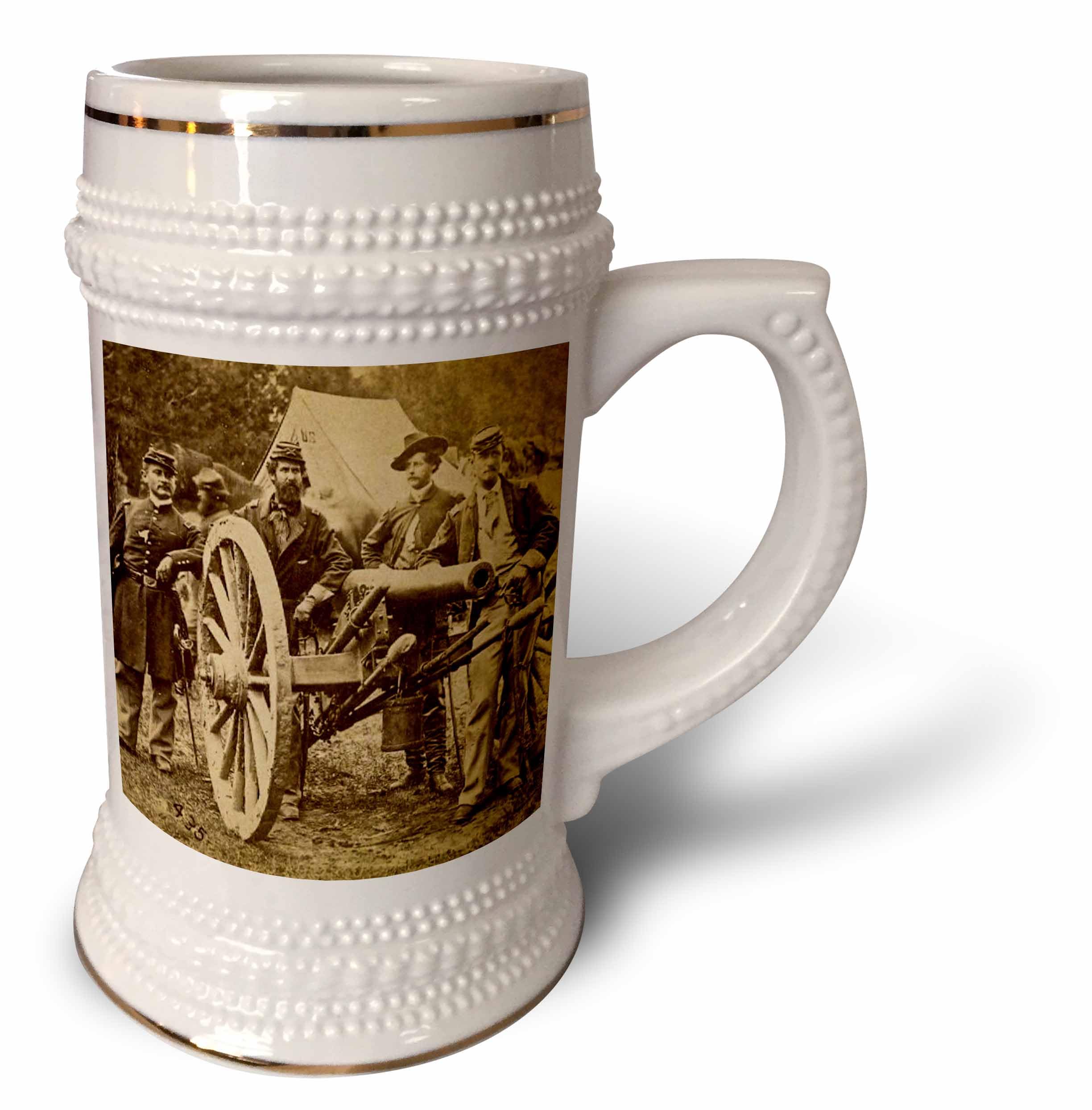 Taza Stein 1862 Battle of Fair Oaks de 22 oz en color blanco