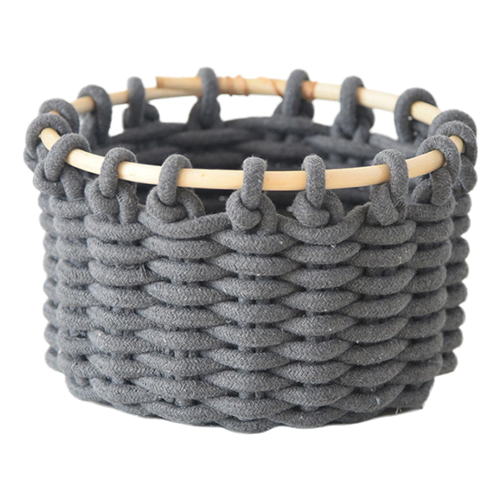 Elnwnnkc C Elnwnnk Woven Storage Organization Baskets Sturdy Otton Rope Woven Storage Baskets For Toy Pillows And Daily Essential Bathroom Bin
