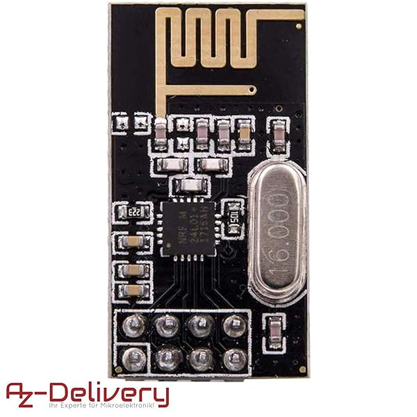 AZDelivery 10 x NRF24L01 Con 24 GHz Wireless Module compatibile con ESP8266 Raspberry Pi con eBook