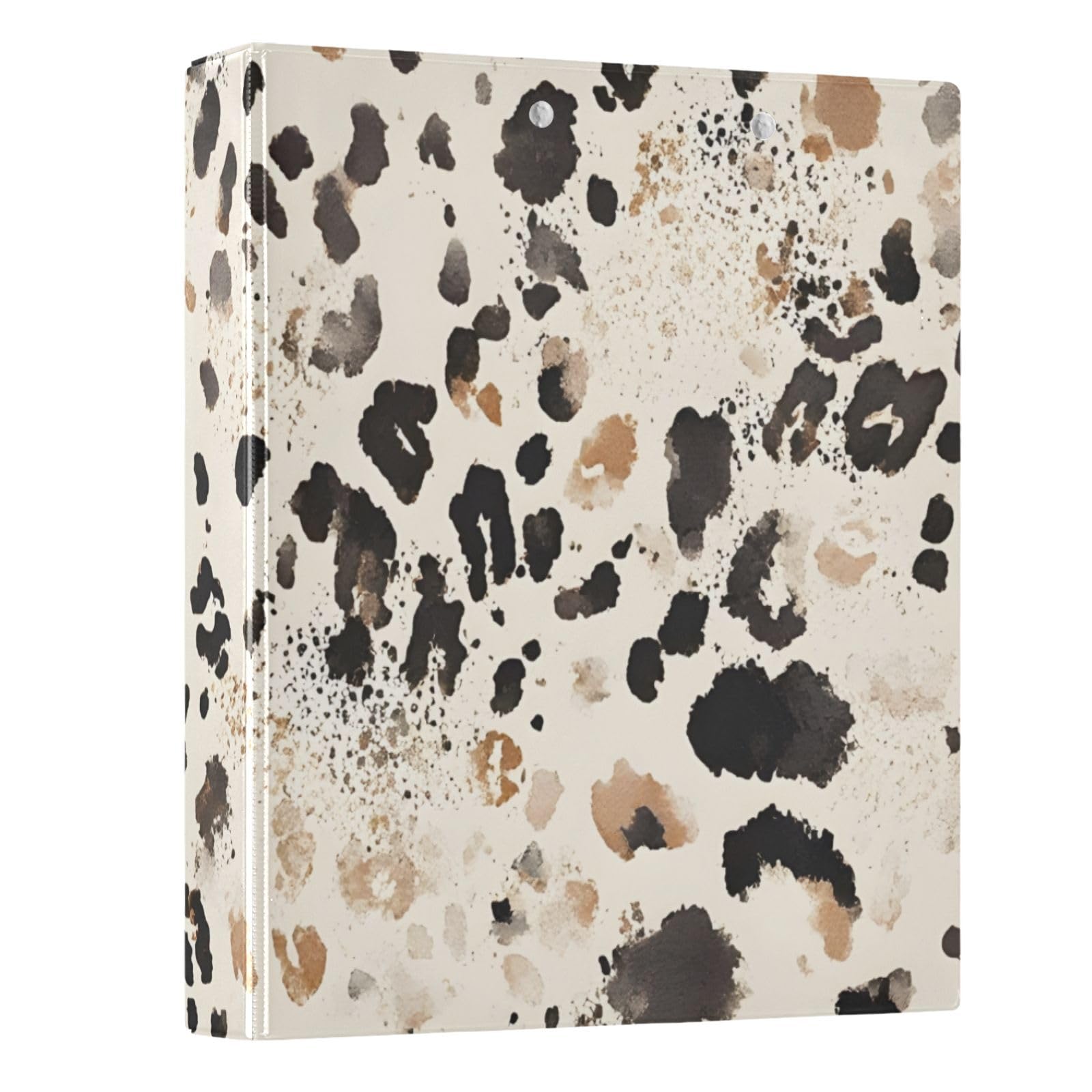 3 Ring Binder Brown Leopard Print Cheetah 1.5 inch Binders