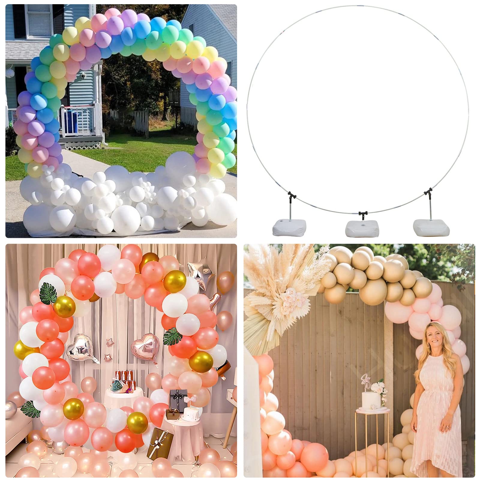 zestaw girlandy balonowej, mocny i wytrzymały, wielokrotnego użytku, stojak na balony w stylu retro, boho, ślub, baby shower, zaręczyny, rocznicę, urodziny, 250 cm