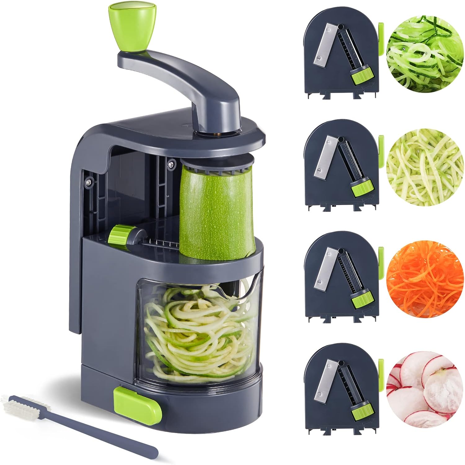 Kitexpert Vegetable Spiralizer With 4in1 Rotating Blades