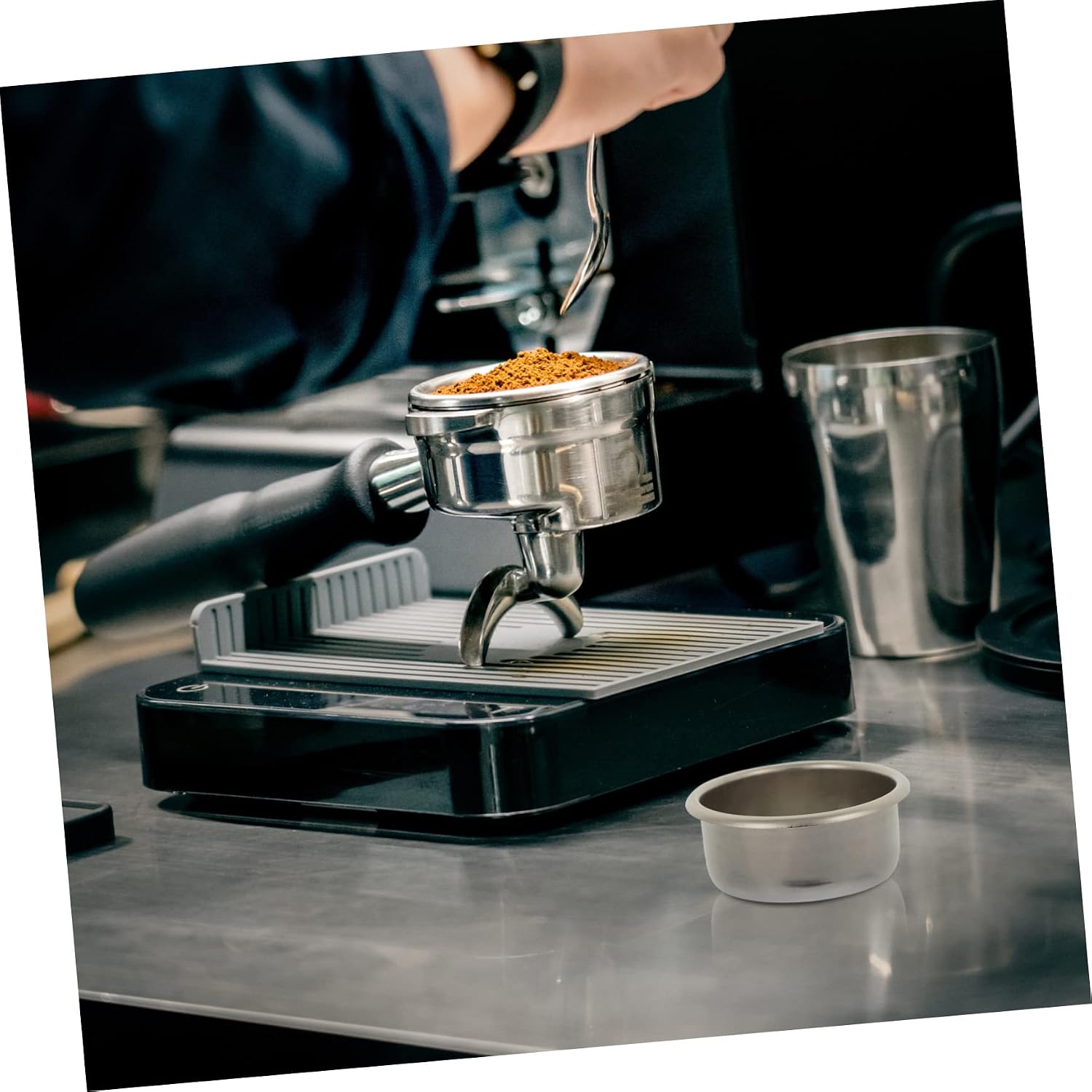 Housoutil 3pcs Filter Coffee Maker Espresso Filtering Basket Stainless Steel Filter Basket Practical Easy to Use for Espresso Machine