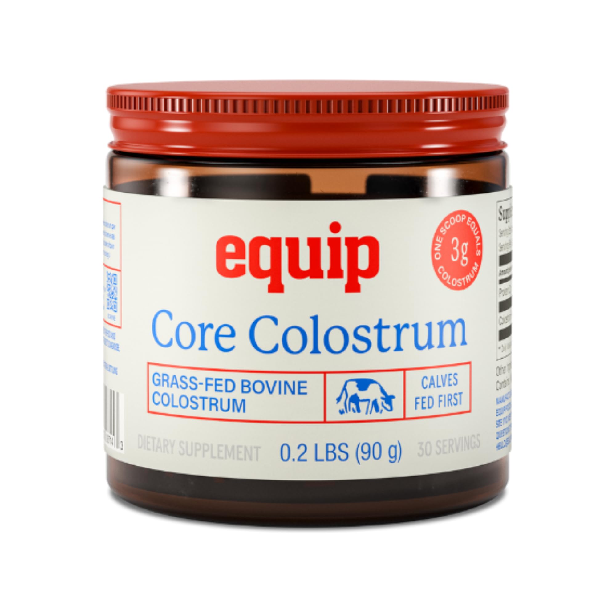 Foods Core Bovine Colostrum Powder - 3,000mg Grass Fed Colostrum Supplement - Gut Health, Immunity, Recovery Lactoferrin Supplements - Keto Friendly Bovine Colostrum, 30 Servings, Unflavored