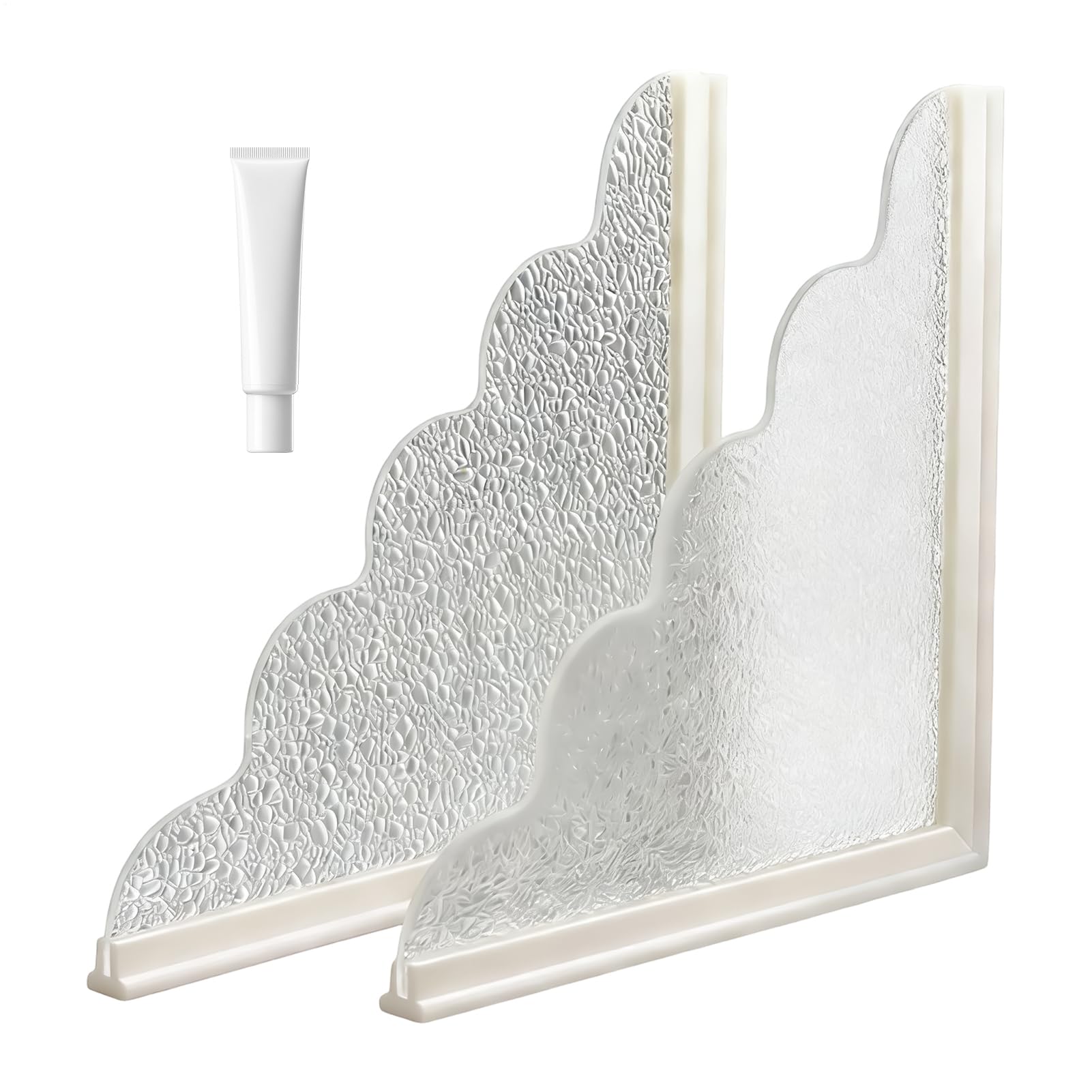 Barrière anti-éclaboussures de coin pour salle de bain | Lot de 2 protections étanches