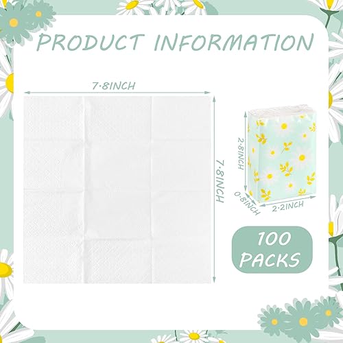 Miniatura 2 de Pañuelos faciales con diseño floral, pañuelos de bolsillo a granel, paquetes de pañuelos de 3 capas, pañuelos suaves de tamaño de viaje, pañuelos