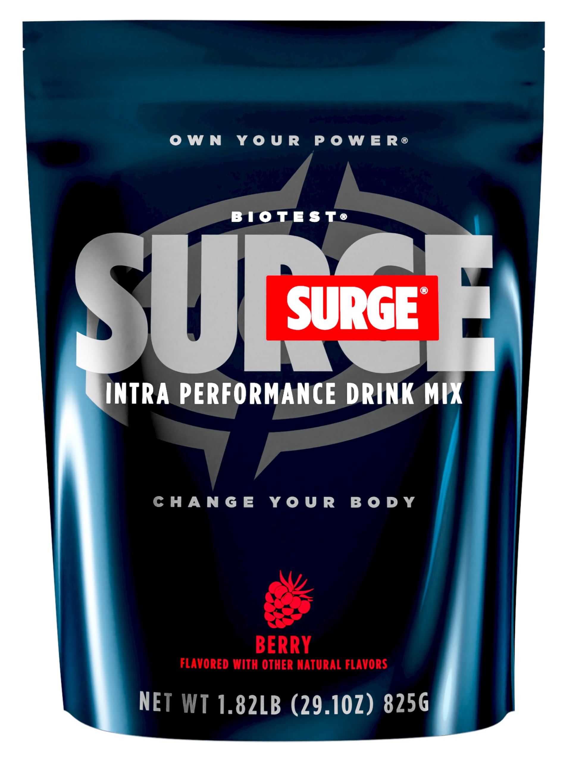 Biotest Surge Intra Performance Booster - Cluster Dextrin (HBCD), Citrulina Malato, L-Leucina, Betaína, Beta-Alanina (15 porciones, sabor a frutos del bosque) 1.82 lb