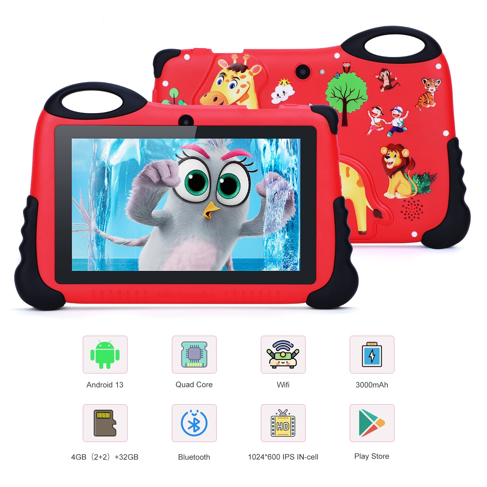 SEBBE Tableta Para Niños Android 13 De 7 Pulgadas, 7 GB De RAM 64 GB De Rom Tf 1 Tb Con Control Parental Aplicaciones Preinstaladas Para Ninos SEBBE Tableta Para Niños Android 13 De 7 Pulgadas, 7 GB De RAM 64 GB De Rom Tf 1 Tb Con Control Parental Aplicaciones Preinstaladas Para Ninos