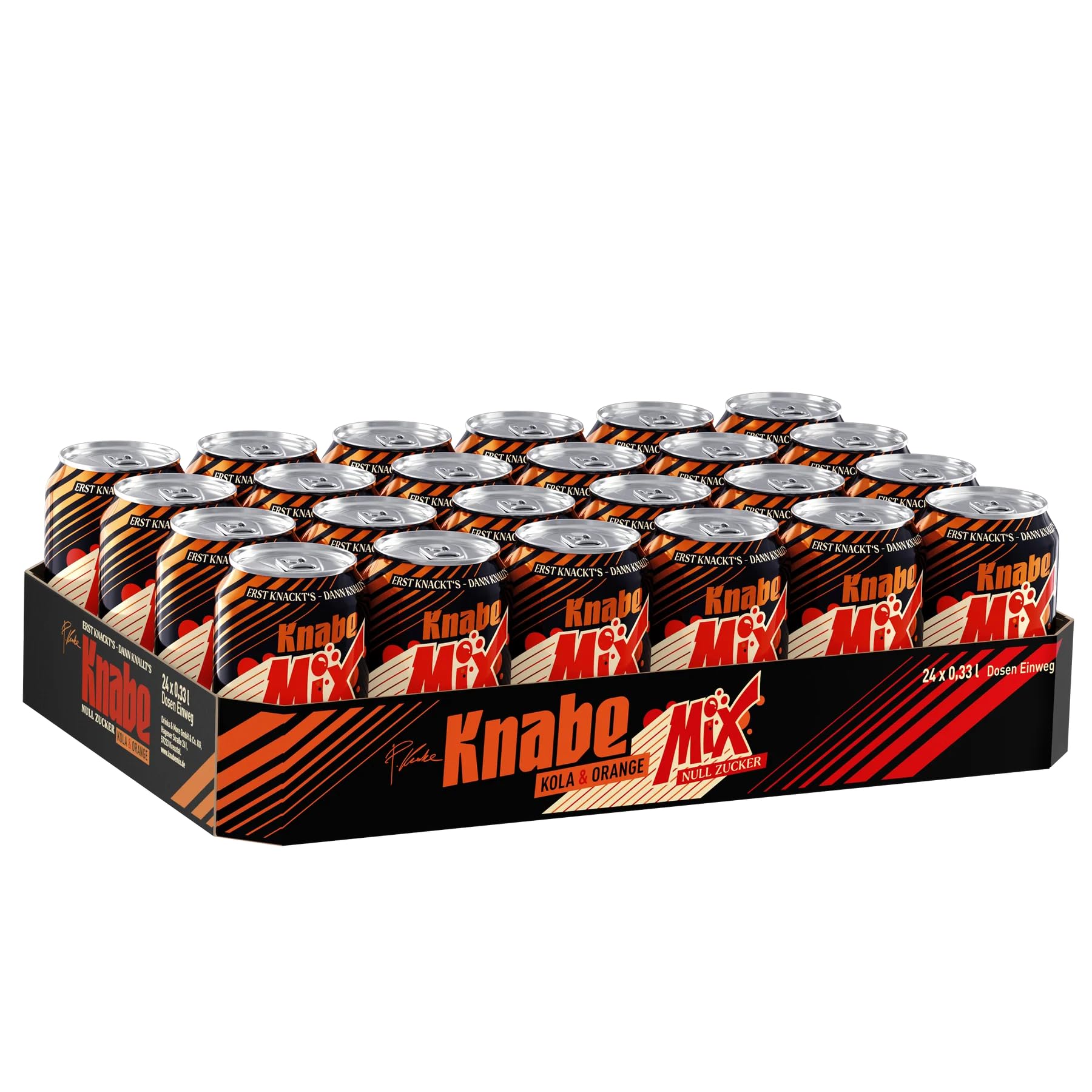 24x Knabe Mix null Zucker Kola&Orange 0,33l DPG (24x0,33l) inkl. 24x0,25€ Einweg-DPG-Pfand