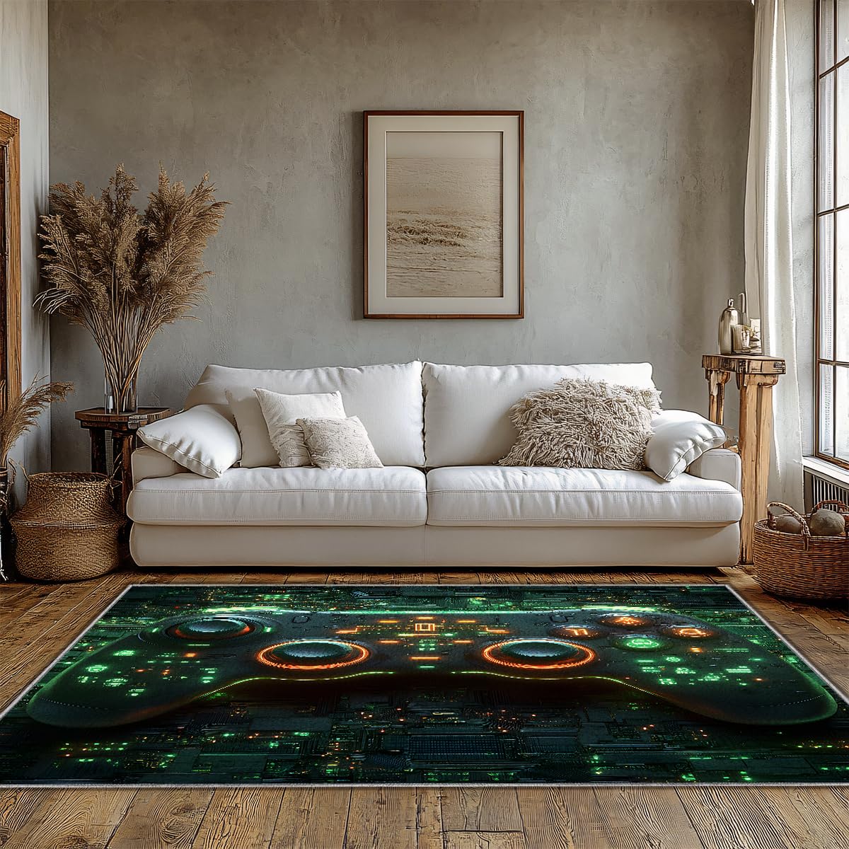 Tapis de manette de jeu rose grand format 160x230cm tapis gamer fille