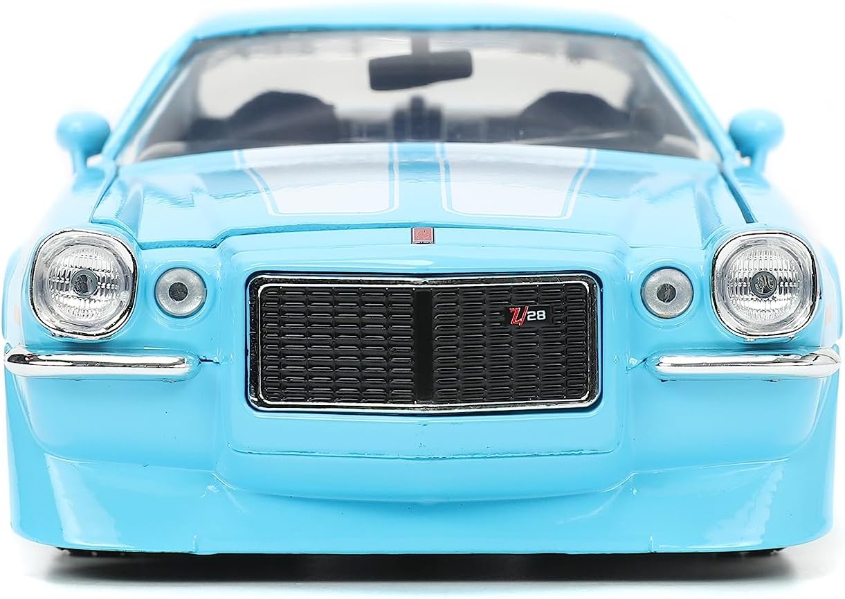 Jada Big Time Muscle 1:24 1971 Chevy Camaro Die-Cast Car (Light Blue)