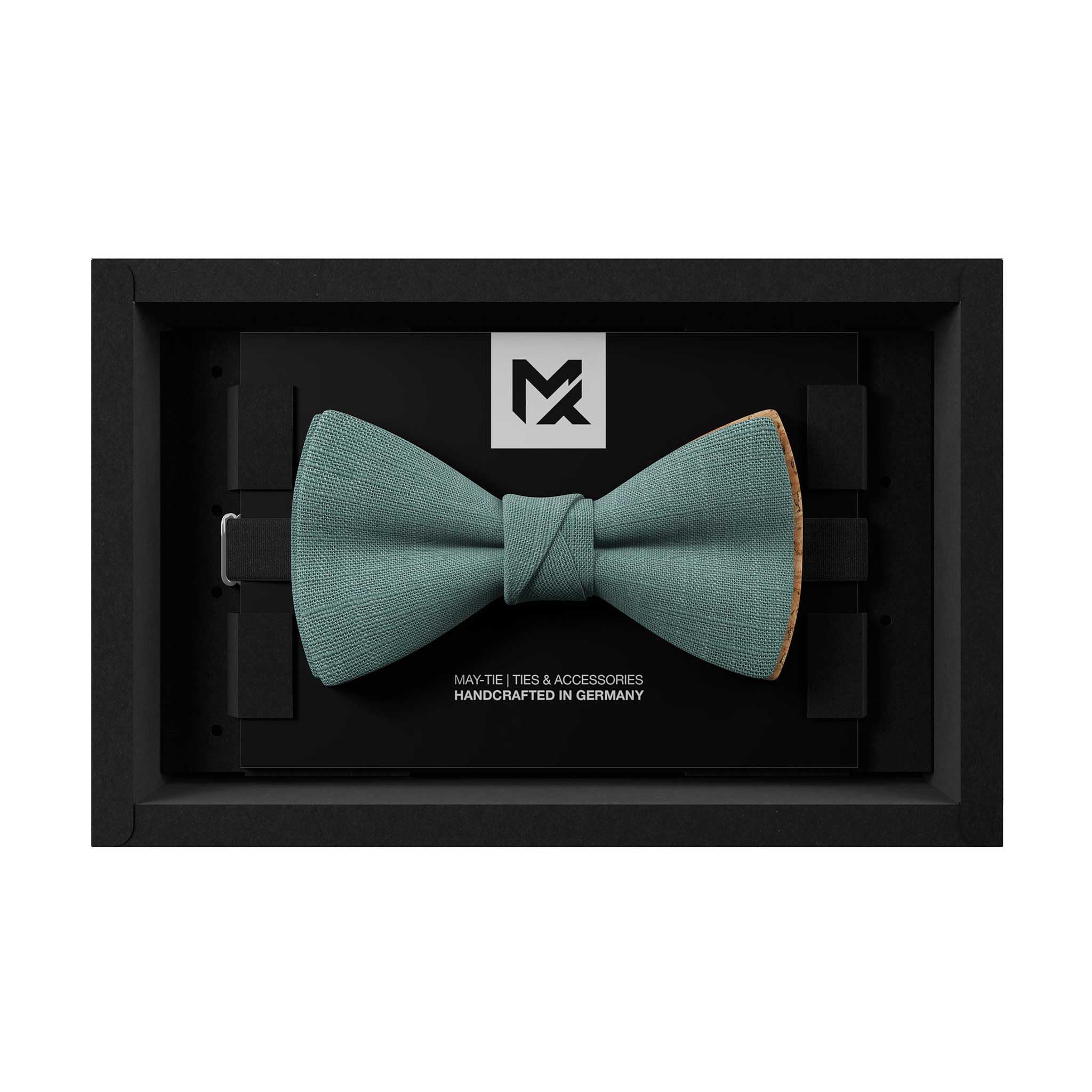 Herrenfliege aus Leinen + Kork | Eukalyptus Canyon Natur | Vegane Leinenfliege | Classic Butterfly Selbstbinder Optik | Hochzeit & Festliche Anlässe | Handgefertigt