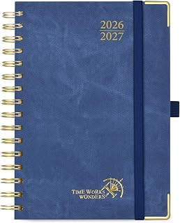 POPRUN Lehrerkalender 2026 2027 Spiralbuch ca.A5(21 x 14,8cm) auf Deutsch