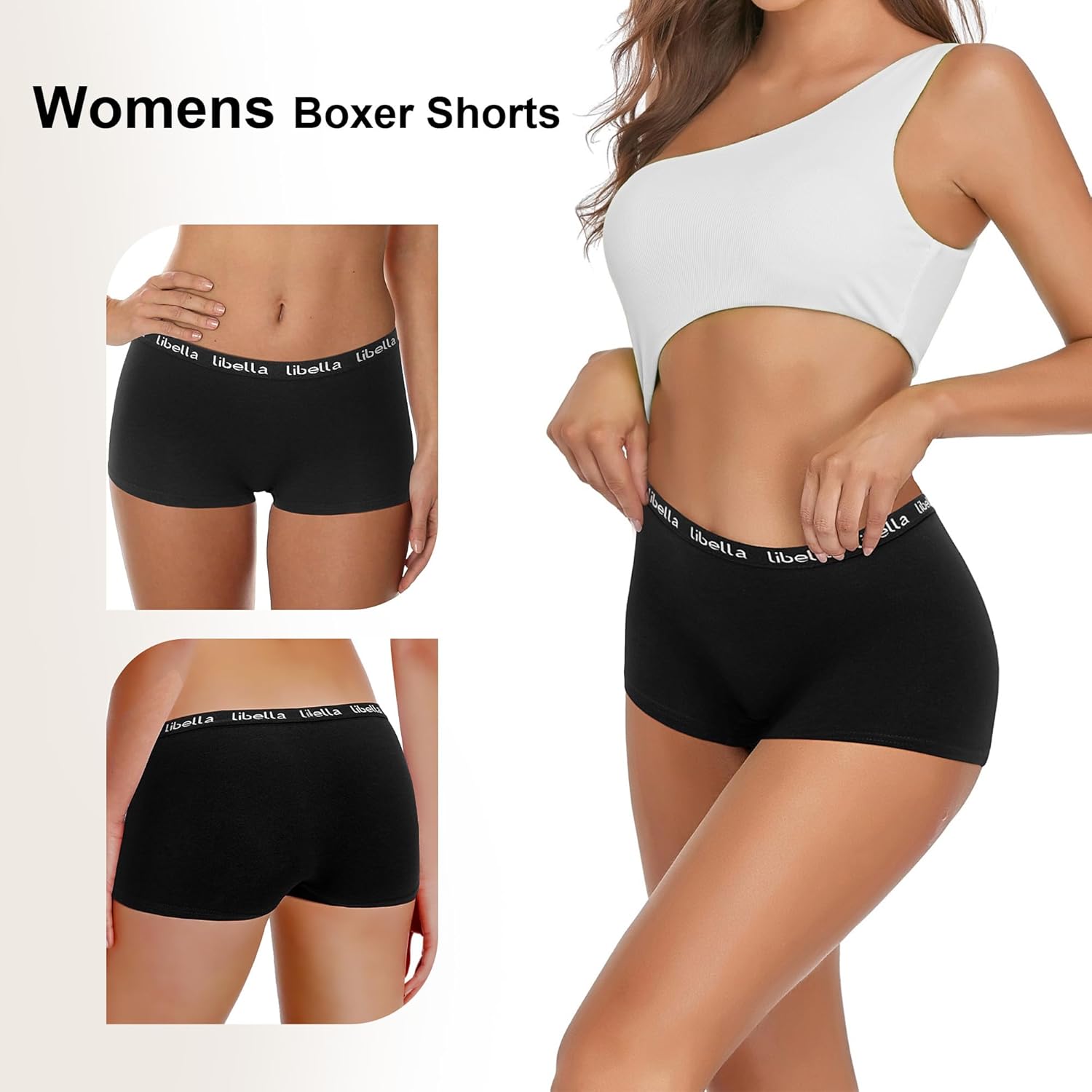Desanlapi Women's 6 Pack Stretch Cotton Underwear Ladies Sport Boy Short - Image 2