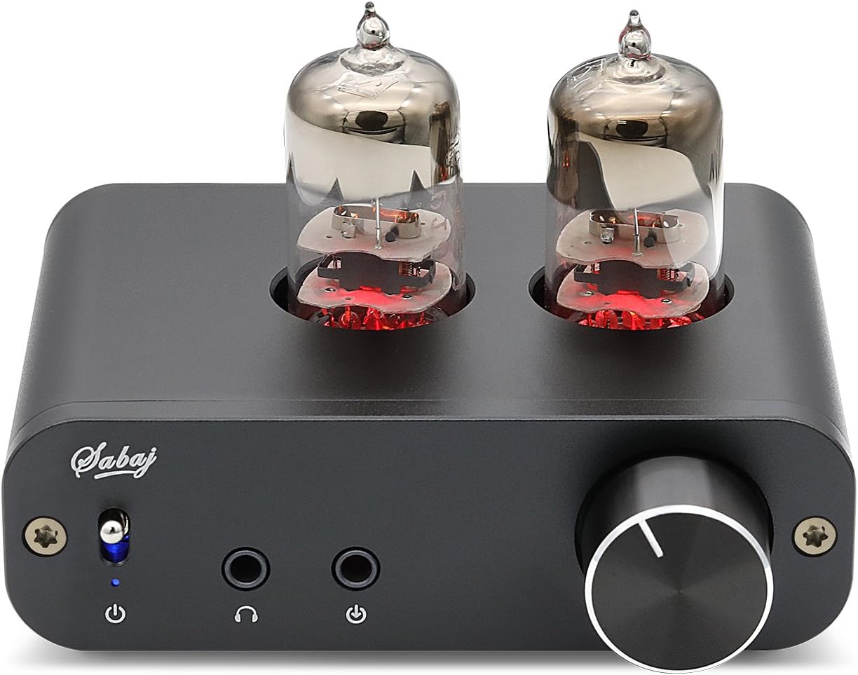 Sabaj PHA3 Vacuum Tube Headphone Amplifier 2X6J9 Low Ground Noise Integrated Stereo Amp Audio HiFi Output Protection for Headphone