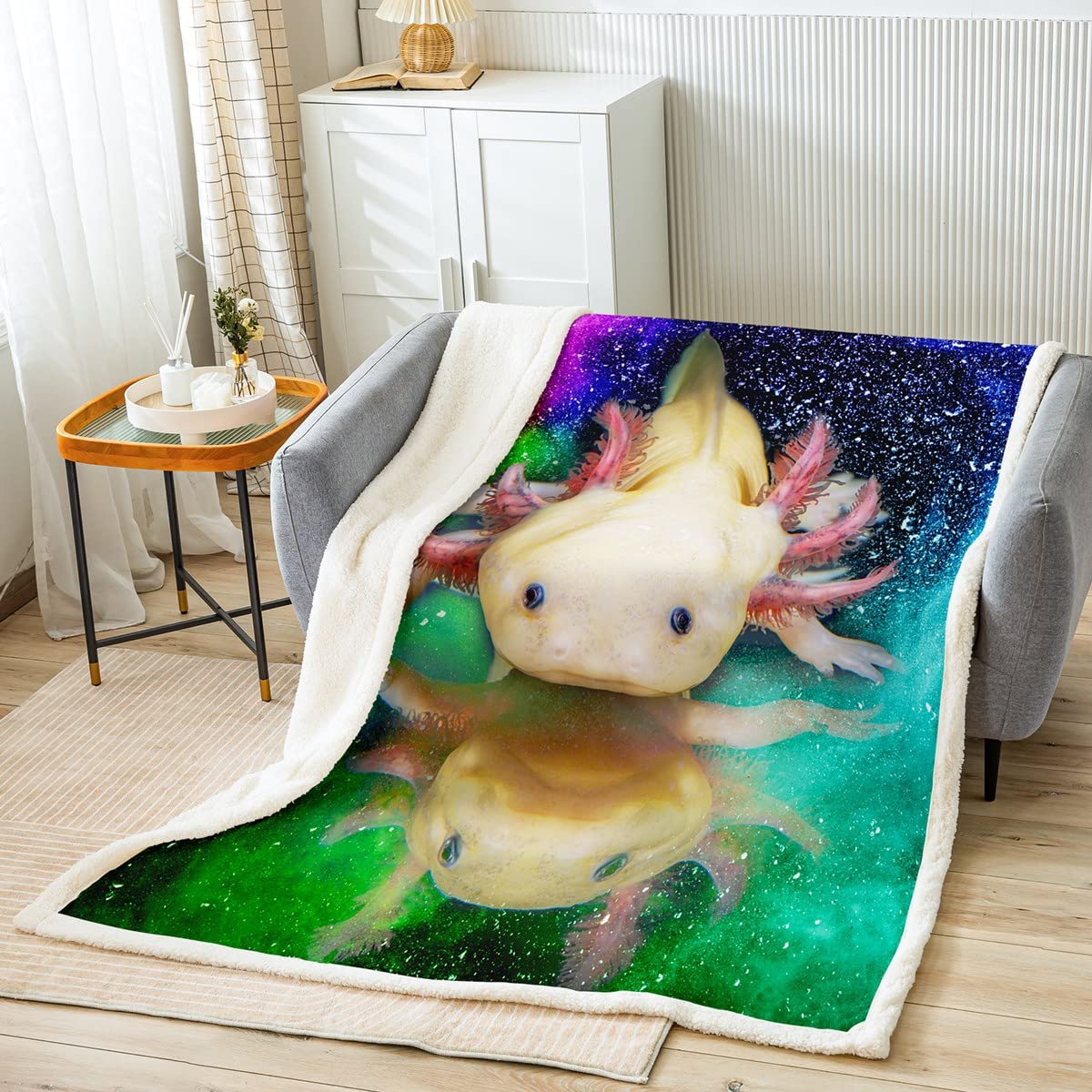 Amazon.com: Erosebridal Cute Axolotl Bed Blanket 50x60 for Girls Child  Boys,3D Rainbow Axolotls Throw Blanket Sea Wildlife Animals Reptile Fleece  Blanket Kawaii Axolotl Blanket Kids Ocean Theme Bedroom Decor : Home u0026