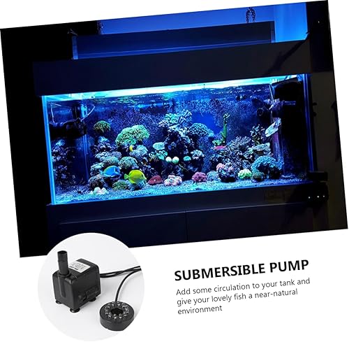 Miniatura 3 de VALICLUD Pequeña bomba de agua sumergible LED para acuarios y estanques de 12 V de baja potencia eficiente de energía adecuada para fuentes y peceras