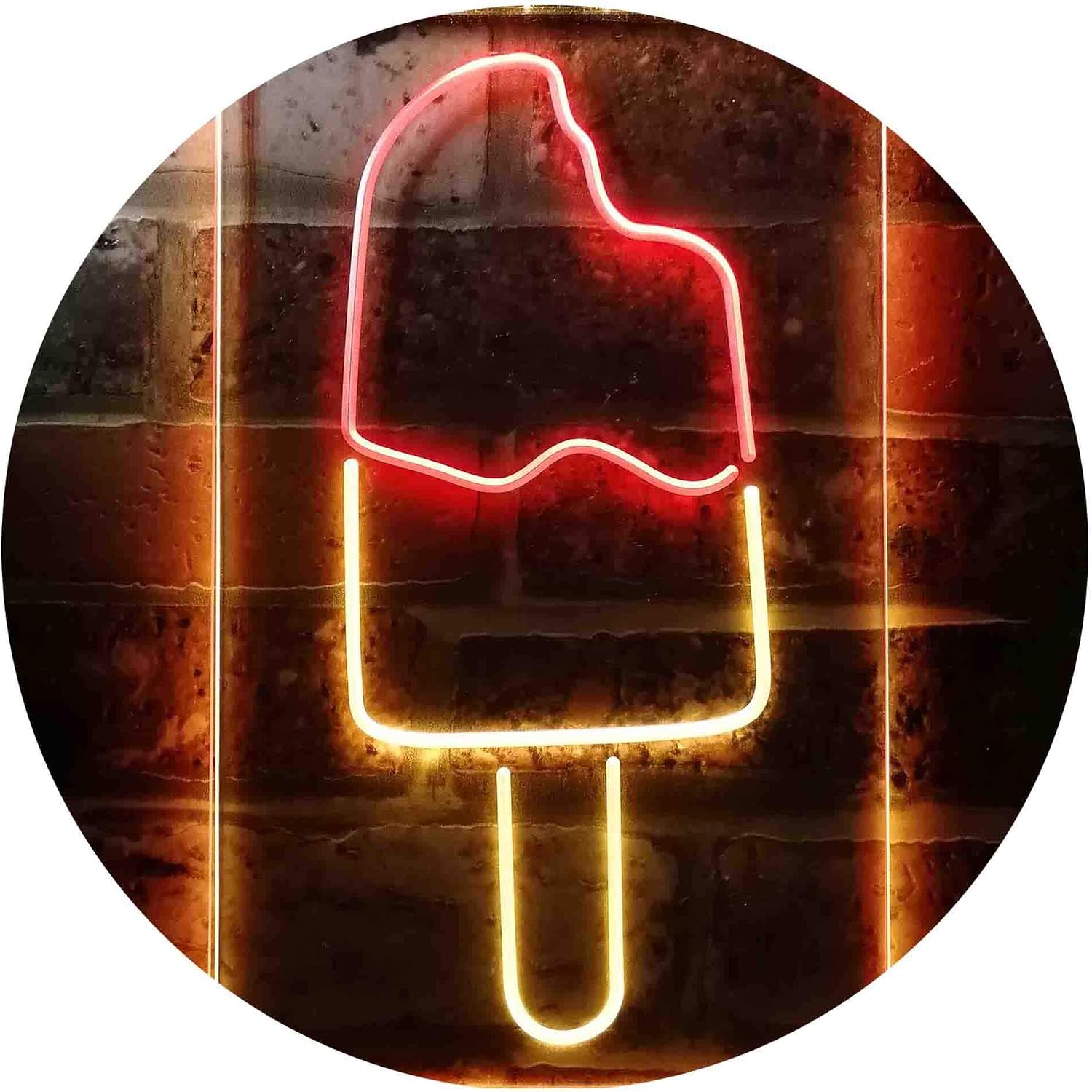 ADVPRO Popsicle Ice Cream Dual Color LED Neon Sign Red & Yellow 8 x 12 Inches st6s23-i3665-ry