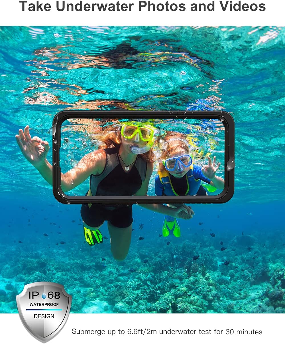 Fansteck Waterproof Phone Case for iPhone 13 Pro, Built-in Screen Protector Full-Body Rugged Bumper Sealed Cover, IP68 Waterproof Shockproof Dustproof Case for iPhone 13 Pro (Classic Black)