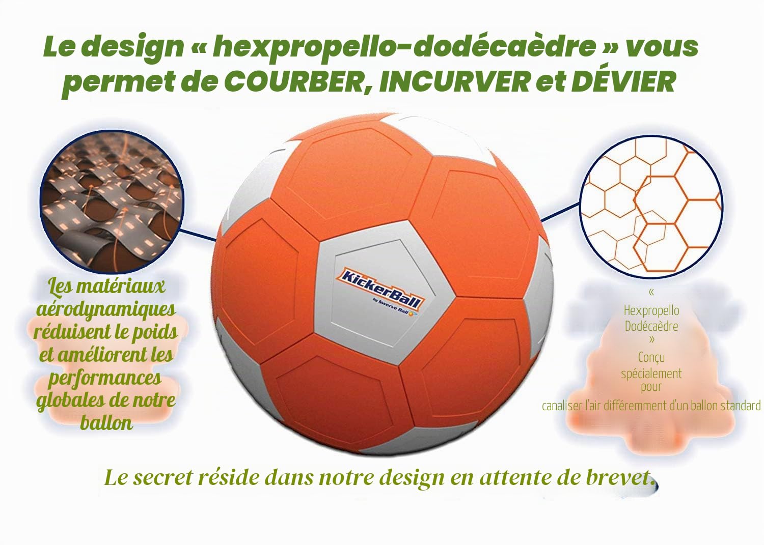 Kickerball Ballon de football à effet