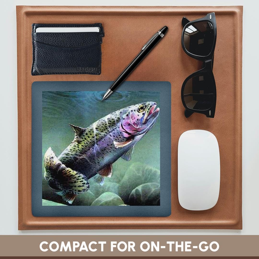 3dRose LLC 8 x 8 x 0.25 Inches Mouse Pad, Rainbow Trout (mp_3462_1)