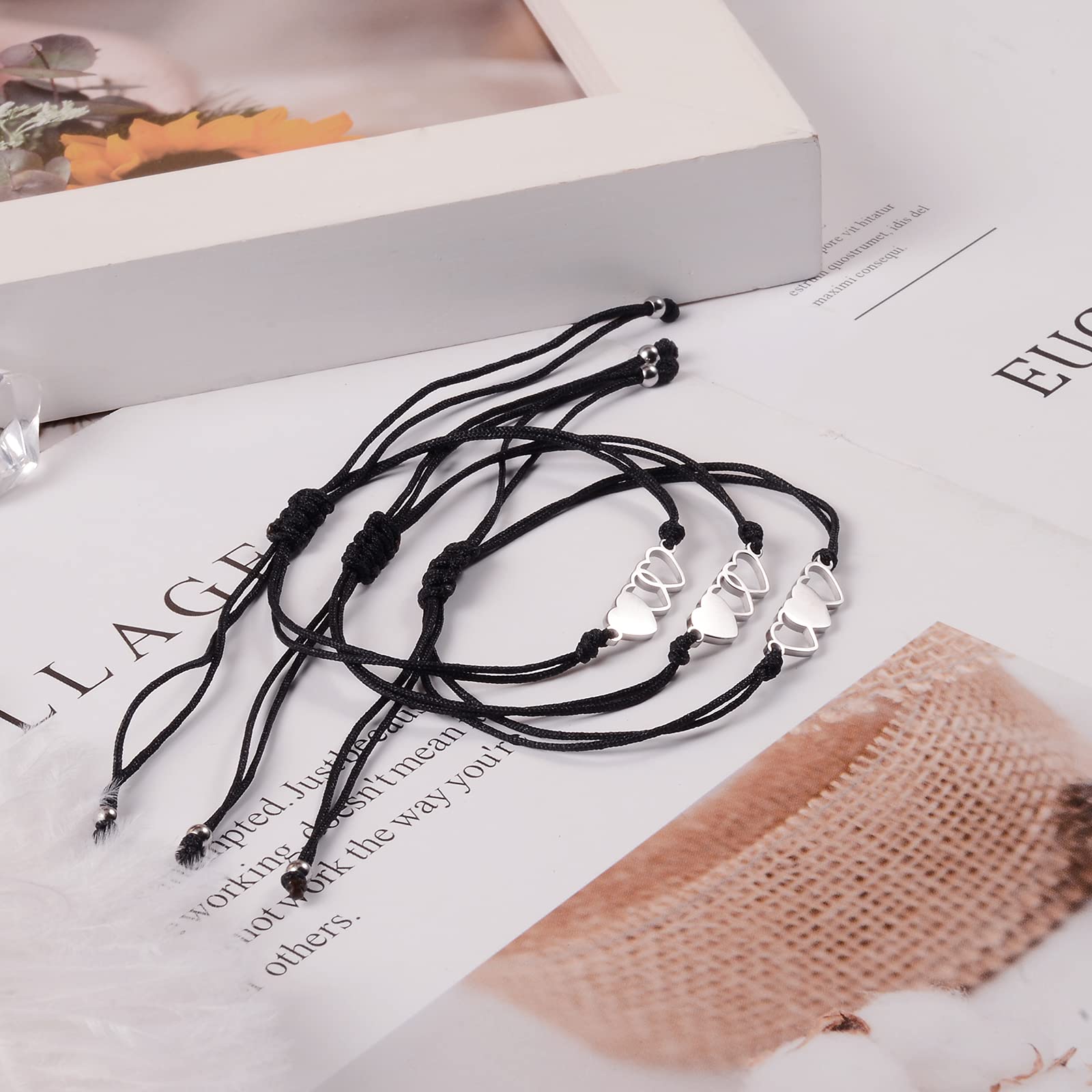 BOCHOI Bracciale sorella Bracciale abbinato al cuore Braccialetti dell'amicizia per la migliore amica Tees Girls Regalo per le relazioni familiari