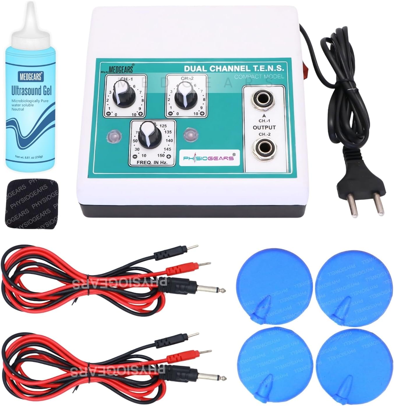 Physiogears Mini Tens Physiotherapy Portable Nerve Stimulator Electrotherapy Physiotherapy Compact Machine with 1 Year Warranty