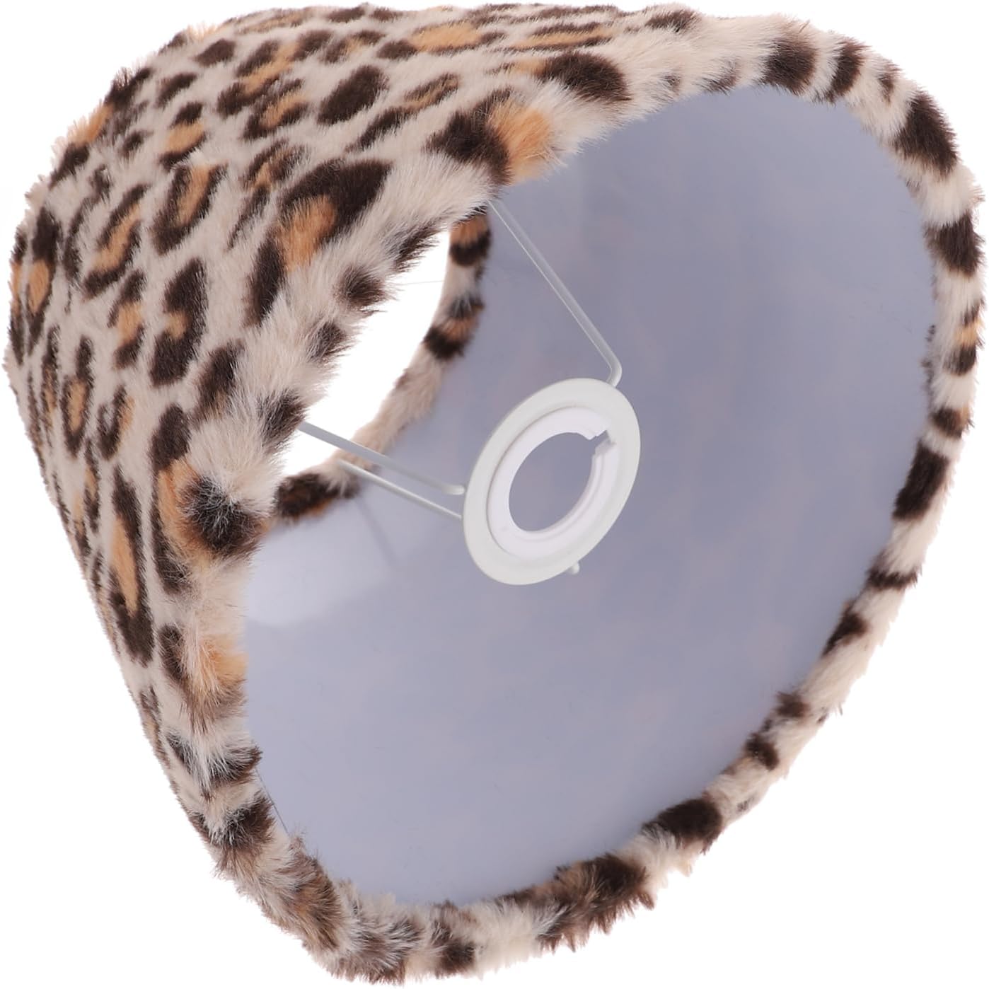 Amosfun Plush Leopard Print Lamp Shade Cover for Table Lamps Easy Installation Elegant Decor for Shape Replacement Light Shade