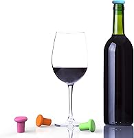 Vista 2 de Bakerpan Tapones de vino de silicona para botellas de vino, tapón de botella de vino, tapones de vino reutilizables, juego de 4