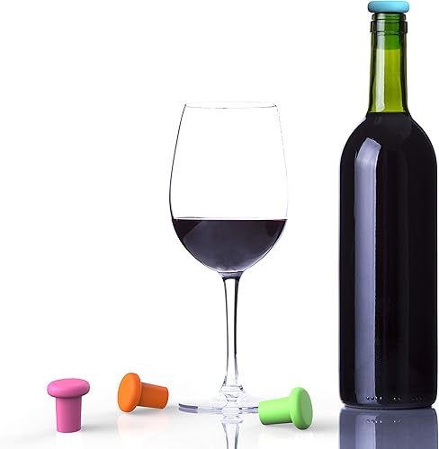 Miniatura 2 de Bakerpan Tapones de vino de silicona para botellas de vino, tapón de botella de vino, tapones de vino reutilizables, juego de 4