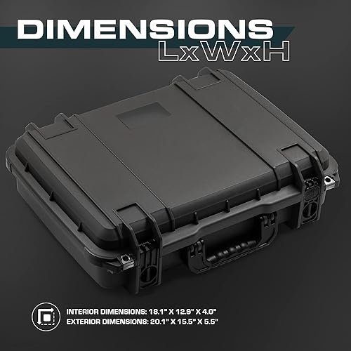 Miniatura 3 de Seahorse 710 - Caja protectora resistente sin espuma, aprobada por la TSA, especificaciones mil, resistente al agua IP67, fabricada en Estados