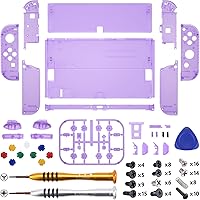 Vista 3 de eXtremeRate DIY Full Set Shell for Nintendo Switch OLED, Replacement Console Back Plate & Kickstand, Custom NS Controller Housing with Full Set