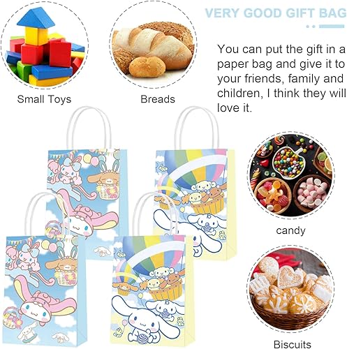 Miniatura 4 de 16 bolsas de regalo de papel para fiesta, 2 estilos de bolsas de regalo de fiesta con asas para decoraciones de fiesta, bolsas de regalo de fiesta