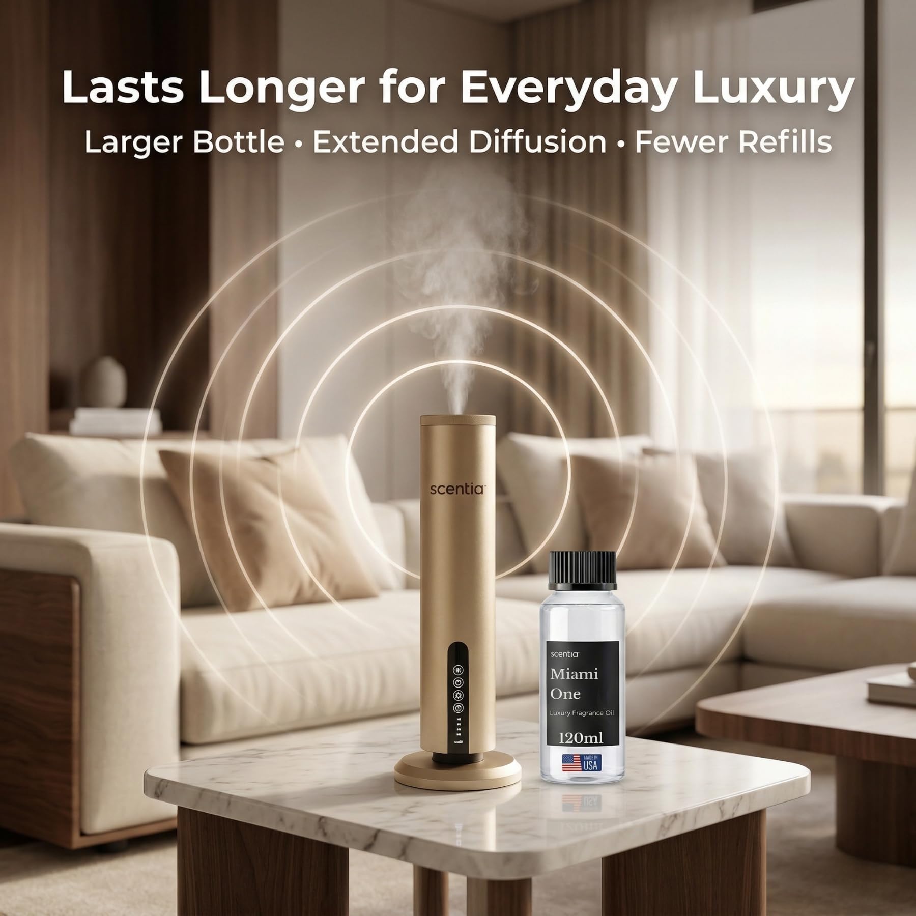 Miami One - Recambio de aceite difusor de 120 ml, inspirado en One Hotel
