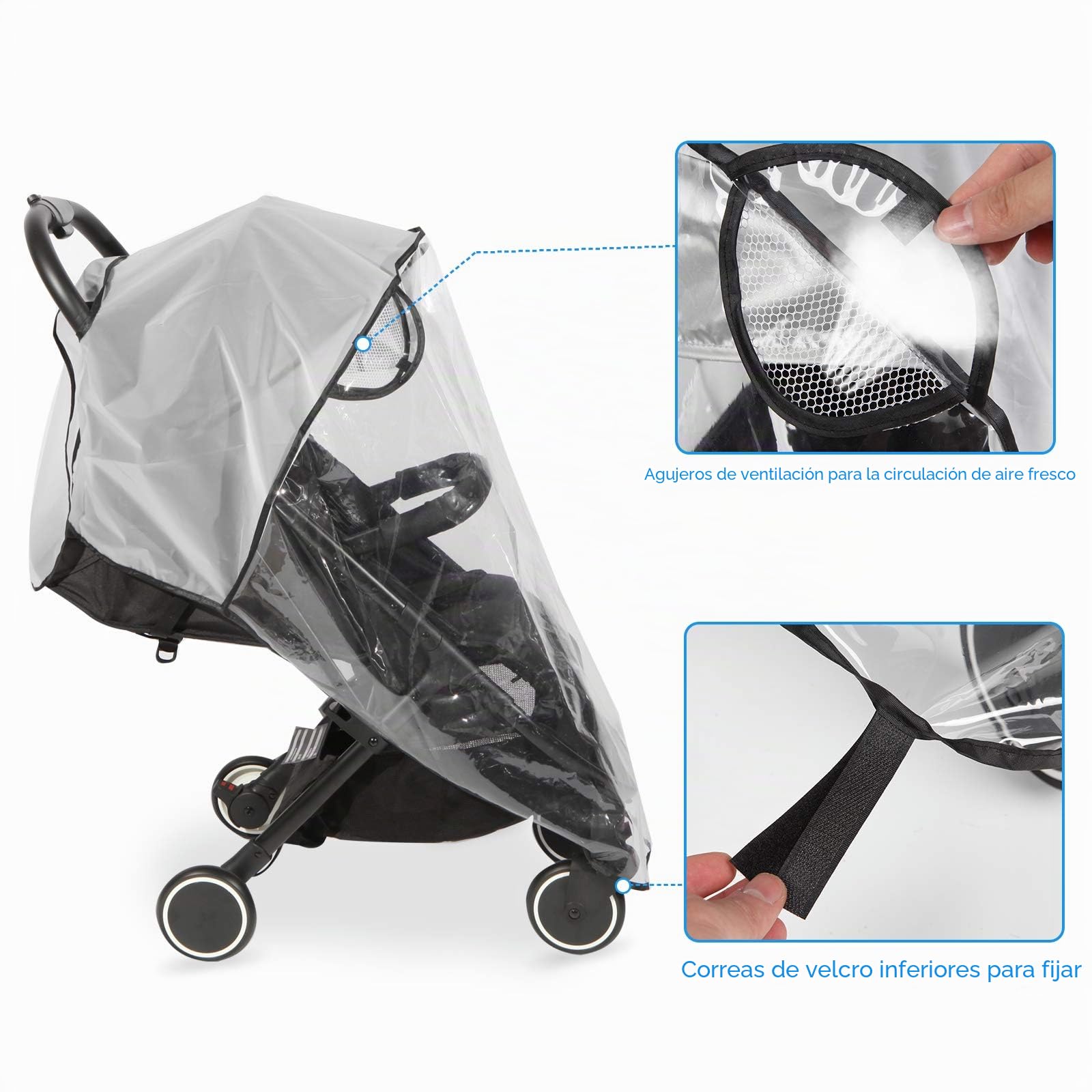 Plastico Lluvia Silla Paseo Universal - Burbuja Lluvia Universal Silla Paseo - Material transparente de EVA: a prueba de viento, a prueba de lluvia, a prueba de nieve
