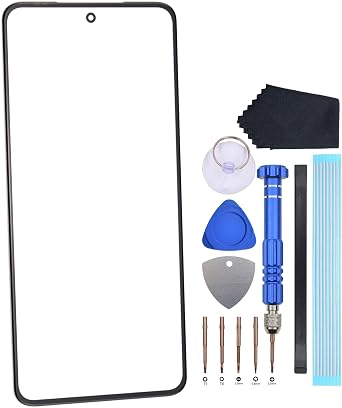 Glass Panel Screen Replacement for Motorola Moto G84 XT2347 Outer Screen Glass Lens with dismantling Tool, Black