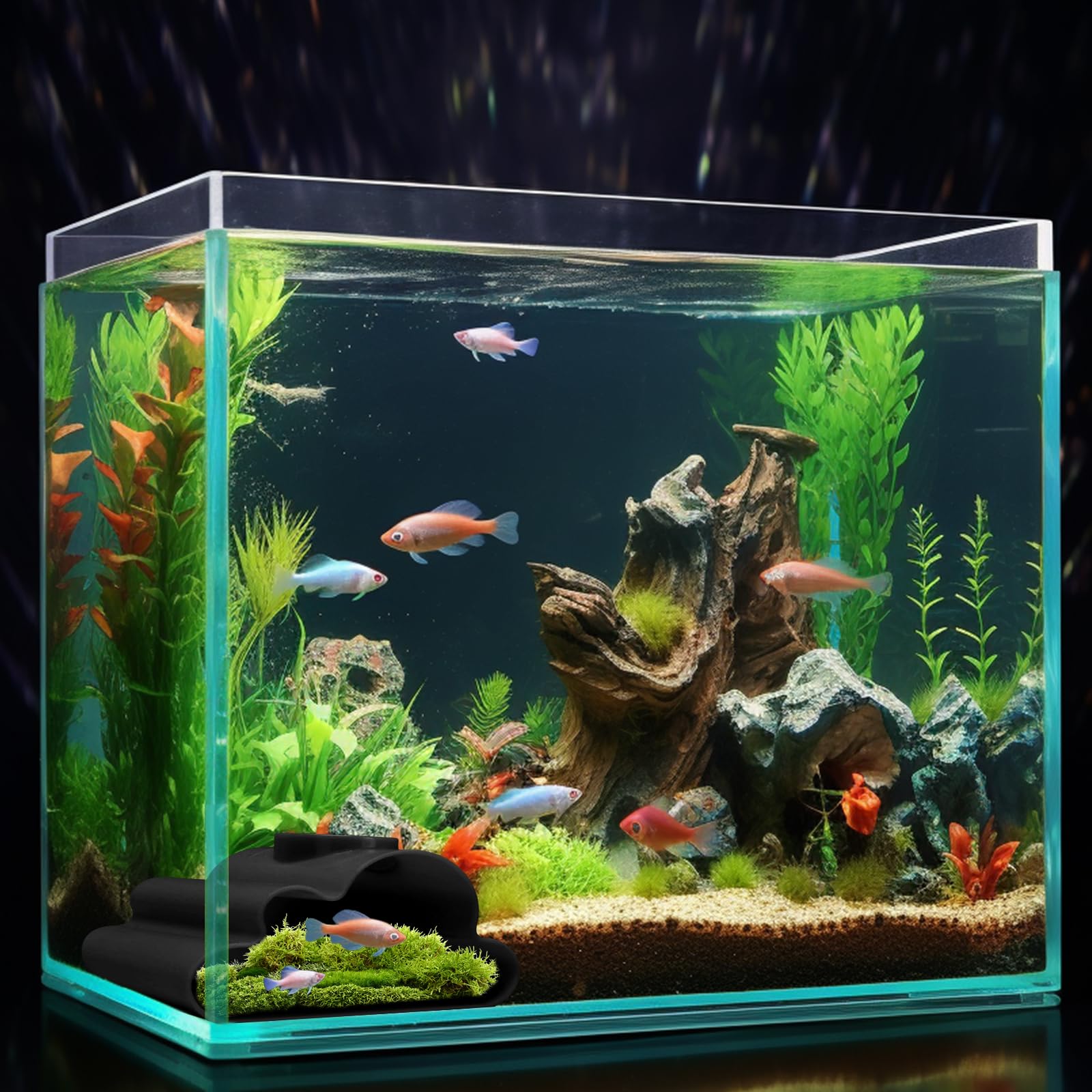 Aquarium Underground Cave Hide – Plastic Fish Tank Decoration For Kuhli Loach & Cory Catfish