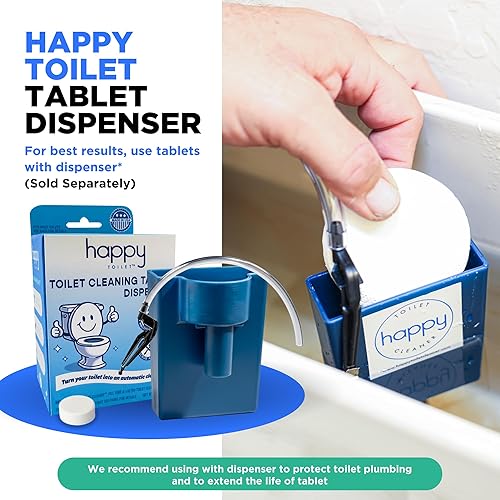 Miniatura 6 de Happy Toilet Cleaner Tabletas limpiadoras automáticas de inodoro, tabletas limpiadoras de tanque de inodoro de baño ultra resistentes para tanque,