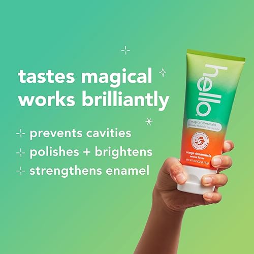 Miniatura 5 de Hello Magical Mermaid Kids Toothpaste with Fluoride, Orange Dreamsicle Flavor Toothpaste for Kids, Safe for Ages 2 and Up, Helps Prevent Cavities,