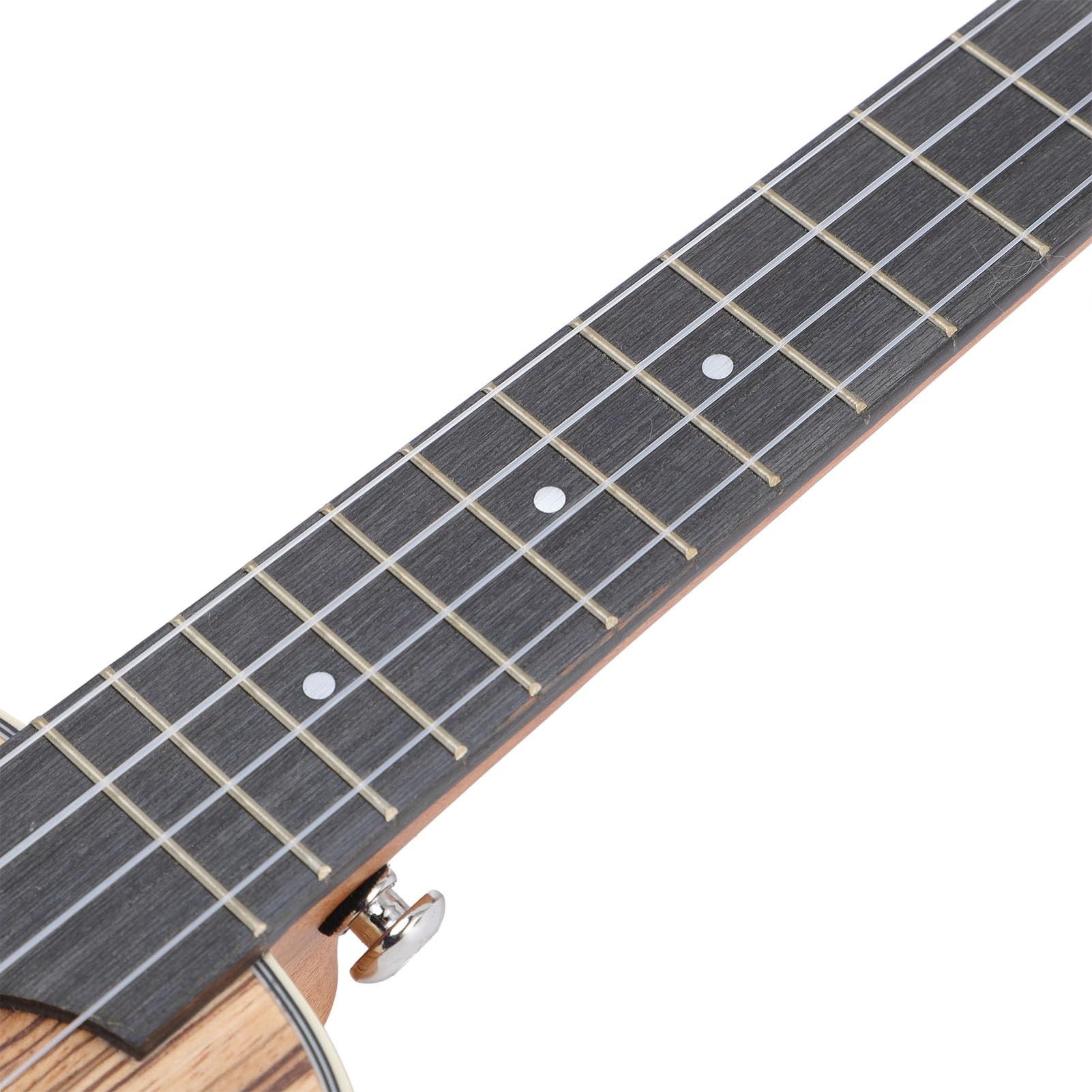 Kit Ukulele Soprano, Costruzione in Legno Zebrato Suono Caldo e Ricco Ukulele Soprano per Principianti 21 Pollici con Accordatore Corde in Nylon Plettri per Cinturino per Principianti di