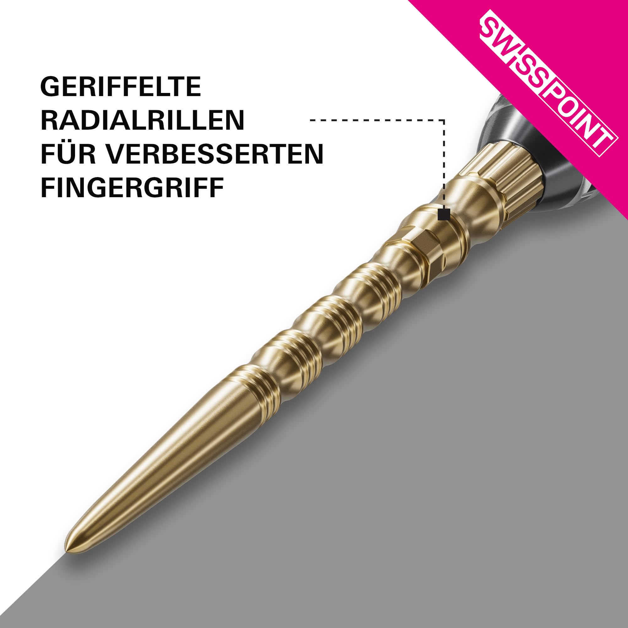 Target Darts Signature Swiss Point TRB | 3er-Set Spitzen | 30 mm/35 mm/42 mm – Gold/Silber/Schwarz | Dartspitzen austauschen, Swiss Point-Technologie, professionelles Dartzubehör