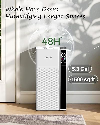 Miniatura 3 de mifasol Humidificador para habitación grande, 5.3 galones20 litros Whloe House Humidificadores para el hogar, humidifica rápida y uniformemente