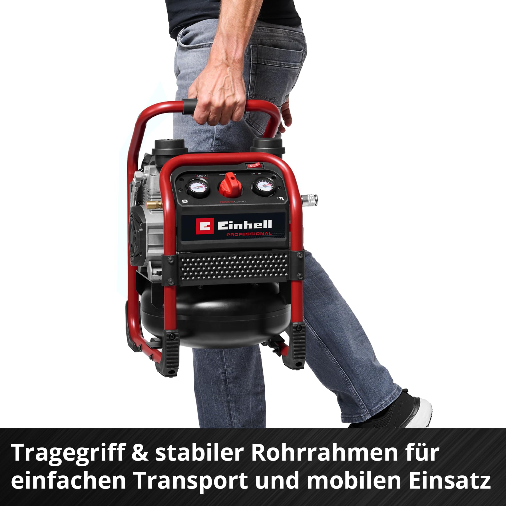 Einhell Professional Akku-Kompressor SILENZZO 36/210
