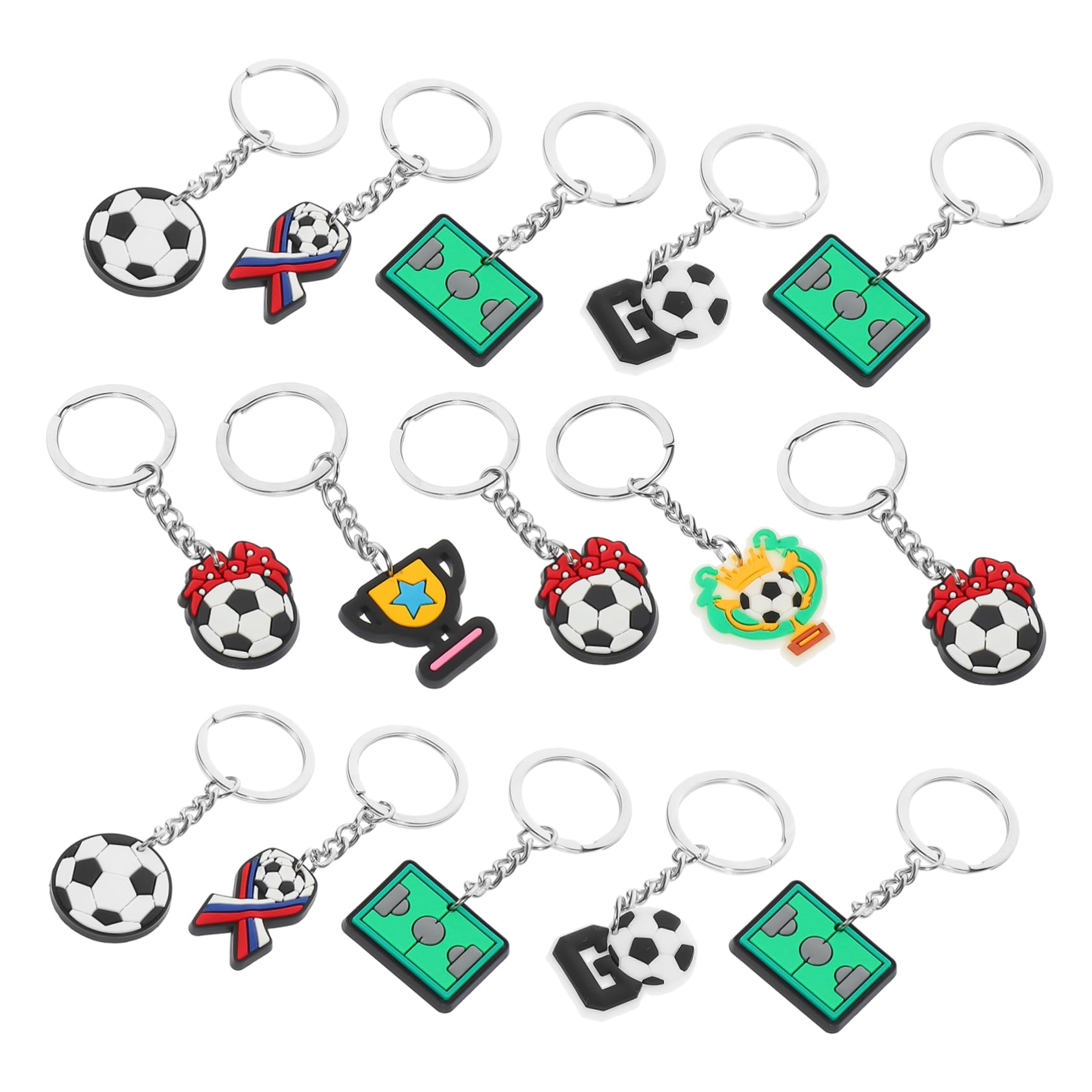 YARNOW 105 Piezas Llavero pelota deportiva Accesorio deportivo Souvenir fútbol Souvenir deporte fútbol de llaveros de recuerdo de fútbol Pegamento blando de PVC
