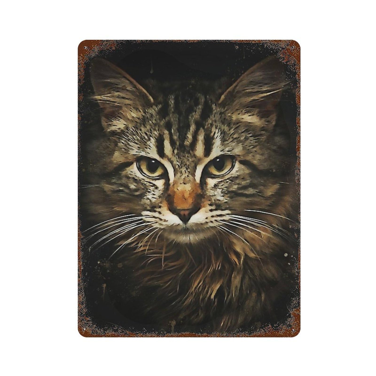 Black Cute Decorative Tin Sign 15.7"x11.8", Farmhouse Wall Decor for Garage, Bar And Workshop Decor