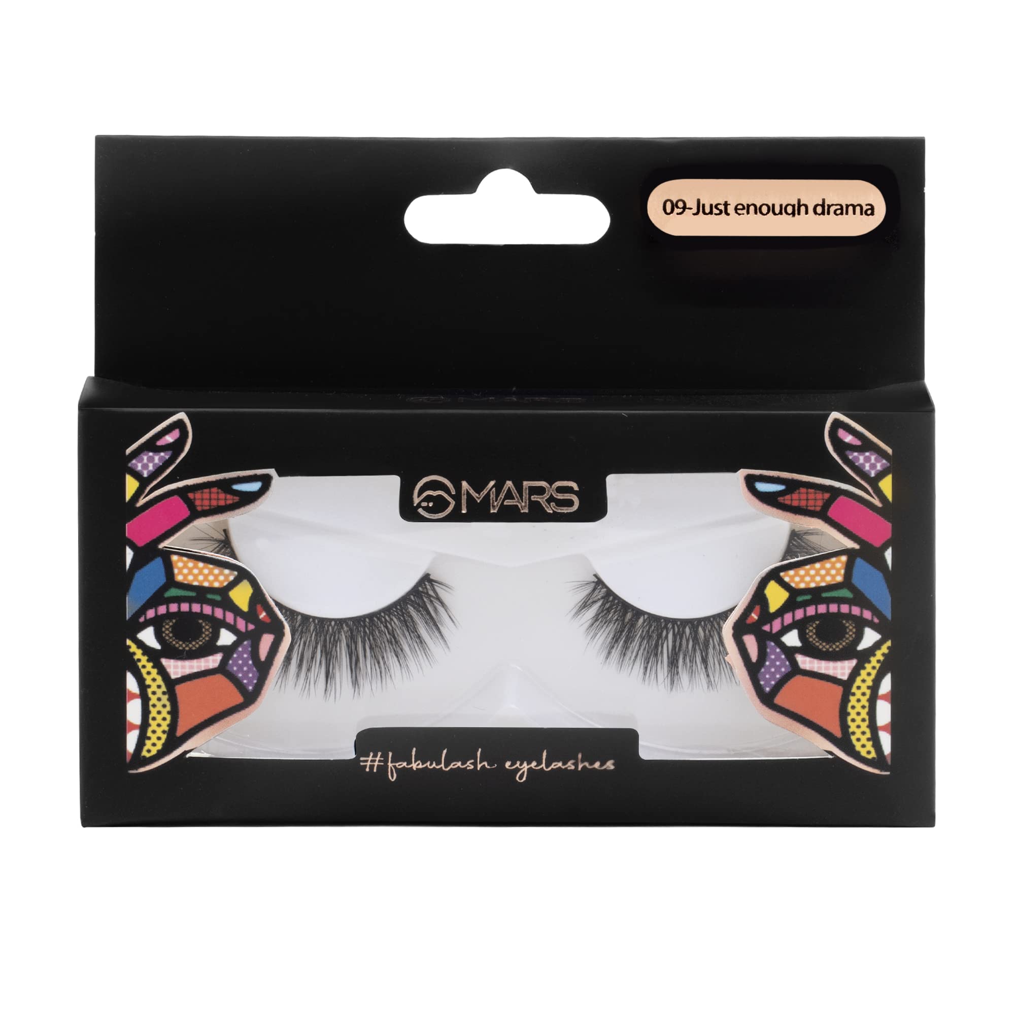 MARS Fabulash Eyelashes for Women | Lightweight False Eye Lashes | Synthetic Hair and Lightweight | Easy to Fits in Any Eye shape (09-Just Enough Drama) - Image 2 thumbnail