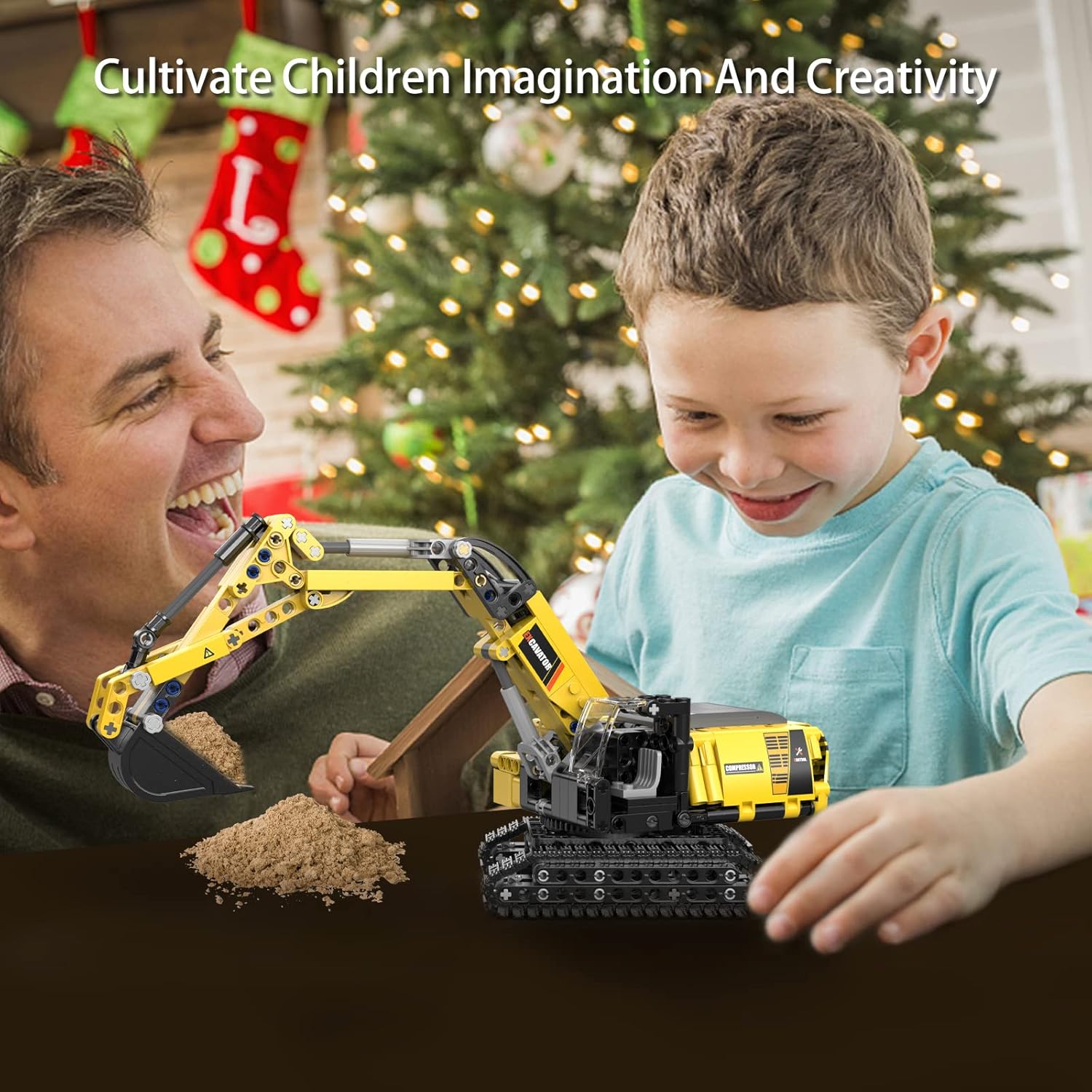 STEM Building Toys for 6 7 8 9 10 11 12 + Year Old Boys Gifts,Excavator Model Building Blocks Kit,Educational Learning Toys Construction Engineering Vehicle Digger Sets Birthday Gift for Kids(467 Pcs)
