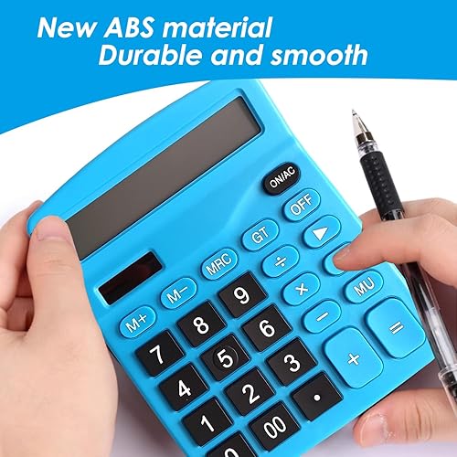 Miniatura 6 de Calculadora de escritorio de 8 dígitos, calculadora solar básica de 12 dígitos, calculadoras electrónicas de doble potencia con pantalla LCD grande,