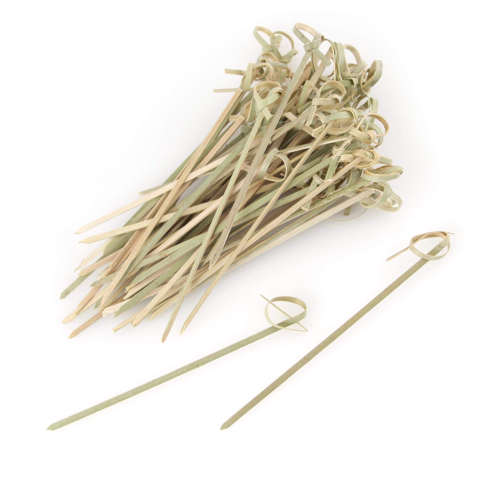 Fackelmann Palillos decorativos bambú, color natural, 10cm, 50 ud-s.